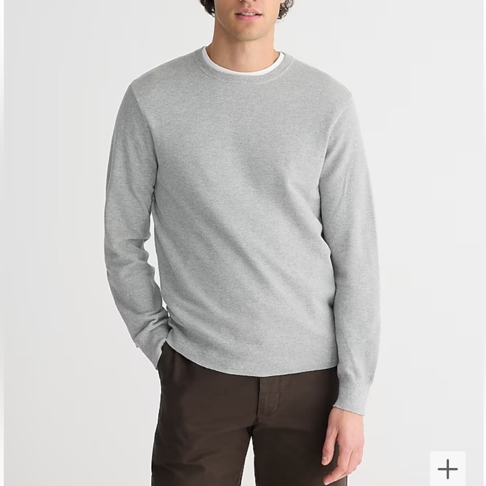 J. Crew Cotton Stretch Crewneck Sweater